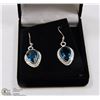 Image 1 : #17-BLUE TOPAZ GEMSTONE EARRINGS