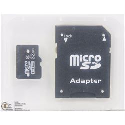 NEW 32GB MICRO SD CARD WITH ADAPTOR