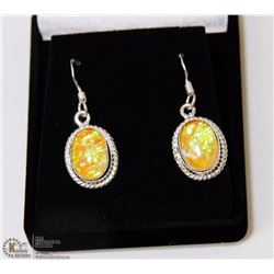 # 35-AUSTRALIA TRIPLE OPAL GEMSTONE EARRINGS