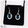 Image 1 : #31-LONDON  BLUE TOPAZ GEMSTONE EARRINGS
