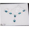 Image 1 : #30-LONDON  BLUE TOPAZ GEMSTONE NECKLACE