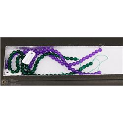 #64-GREEN EMERALD & RUSSIAN AMETHYST NECKLACE