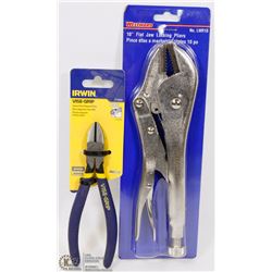 WESTWARD 10" FLAT JAW PLIERS SOLD WITH