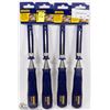 Image 1 : LOT OF 4 IRWIN 1/4" WOODWORKING CHISELS