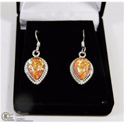 #39- AUSTRALIA TRIPLE OPAL GEMSTONE EARRINGS