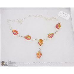 # 38-AUSTRALIA TRIPLE OPAL GEMSTONE NECKLACE