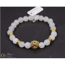 #5-NATURAL WHITE JADE BRACELET