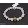Image 1 : #5-NATURAL WHITE JADE BRACELET