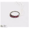 Image 1 : #26-RED RUBY GEMSTONE BLACK RING