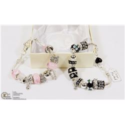 2PC ASSORTED COLOR PANDORA STYLE BRACELETS