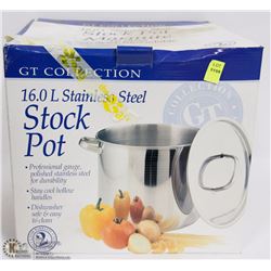GT COLLECTION 16L STAINLESS STEEL STOCK POT