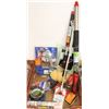 Image 1 : FLAT OF PAINTERS TOOLS, TAPE, ROLLERS, SPRAY GUN