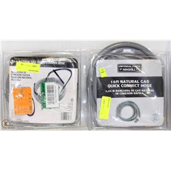 LOT OF 2-3/8" X 10' NATURAL GAS QUICK CONNECT HOSE