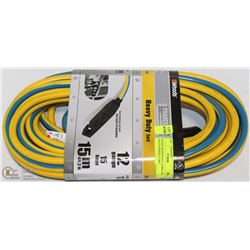 WOODS HEAVY DUTY EXTENSION CORD 12 GAUGE, 15A