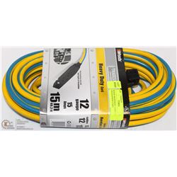 WOODS HEAVY DUTY EXTENSION CORD 12 GAUGE, 15A