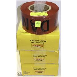 LOT OF 4 CONDOR RED-ZONING/BARRICADE TAPE