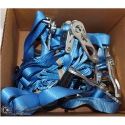 BOX OF RACHET TIE DOWNS, APPROX 6