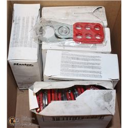 5 BOXES OF 12 NEW MASTERLOCK LOCK OUT HASPS