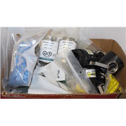 BOX OF ASSORTED CAM LEVER COUPLINGS