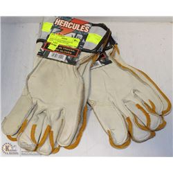 PAIR OF GANT HERCULES LEATHER WORK GLOVES XL