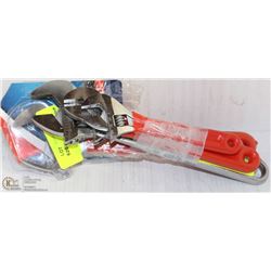 4 CRESCENT WRENCHES, VARIOUS SIZES