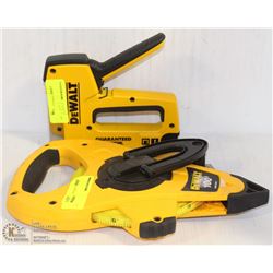 DEWALT 100' TAPE MEASURE AND DEWALT STAPLER