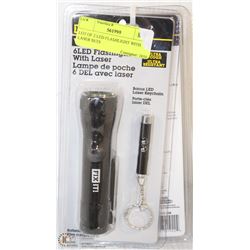 LOT OF 2 LED FLASHLIGHT WITH LASER SETS