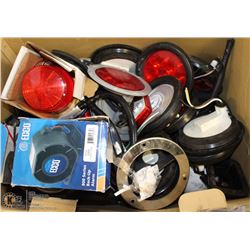 BOX OF ASSORTED ASSORTED TRUCK/TRAILER TAILLIGHTS