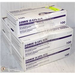 5 BOXES OF BENZALKONIUM CLORIDE WHITES, 100/BOX