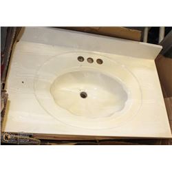 MOLDED SHELL BATHROOM SINK 31"W X19"D