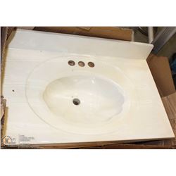 MOLDED SHELL BATHROOM SINK 31"W X 19"D