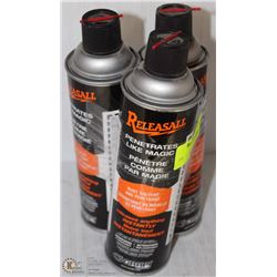 THREE 400ML CANS RELEASEALL RUST SOLVENT