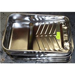 4 METAL PAINT ROLLER TRAYS