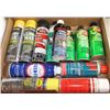 Image 1 : FLAT OF ASSORTED SPRAY PAINTS + BRAKE CLEANER