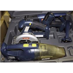 ESTATE RYOBI 18V TOOL KIT NO BATTERIES NO CHARGER