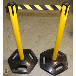 PAIR OF HI-VIZ TENSA-BARRIER BARRIERS