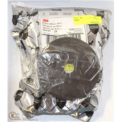 2 PACKS OF 3M FIBRE DISCS 5", 120 GRIT