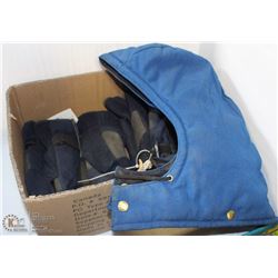 FLEECE WINTER GLOVES + INSULATED HOOD