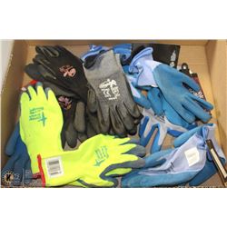 FLAT OF ASSORTED RUBBER/PVC-DIPPED WORKGLOVES
