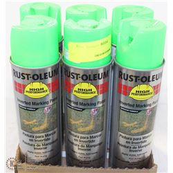 6 CANS OF RUST-O-LEUM INVERTED MARKING SPRAY-PAINT