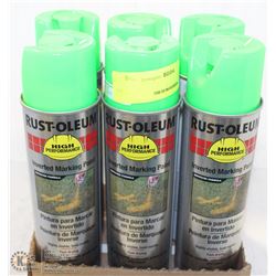 6 CANS OF RUST-O-LEUM INVERTED MARKING SPRAY-PAINT