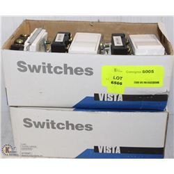 2 BOXES OF VISTA DEC. SINGLE POL SWITCH