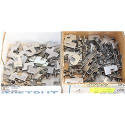 LOT OF ONE-PIECE CABLE/CONDUIT CLAMPS (2 SIZES)