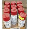 Image 1 : 11 CANS OF COLOUR-ALL RED ENAMEL SPRAY-PAINT