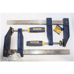 PAIR OF 12" IRWIN QUICK-GRIP CLAMPS