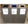 Image 1 : 3 COMPARTMENT WASTE STATION