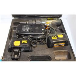 WAGNER 14.4V CORDLESS DRILL & 2 BATTERIES