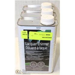 LOT OF 3, 946ML JUGS OF LACQUER THINNER