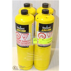 4 BOTTLES BERNZOMATIC MAP/PRO PREMIUM TORCH FUEL