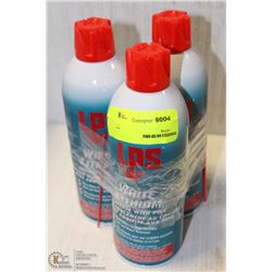 3 CANS OF LPS WHITE LITHIUM GREASE WITH PTFE